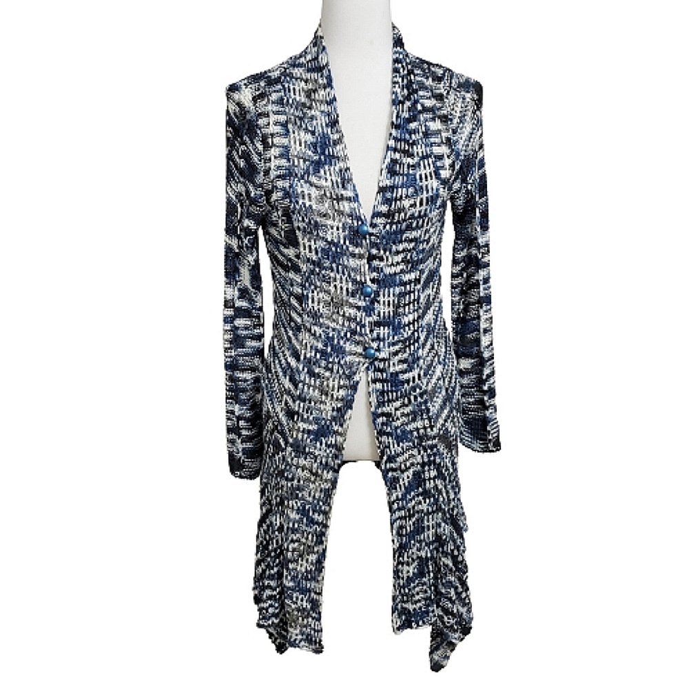 Pepe Peluso Long Marled Cardigan
